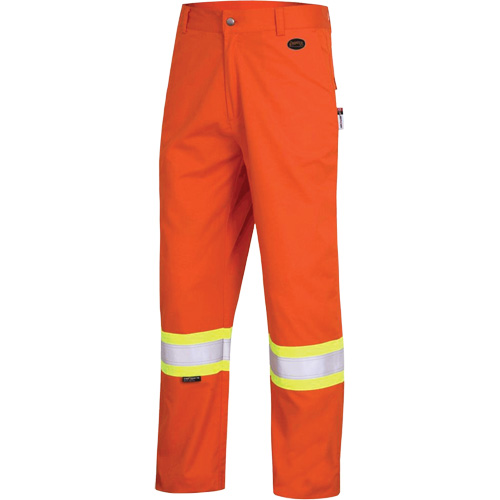 7763 Pantalon de s&eacute;curit&eacute; haute visibilit&eacute; r&eacute;sistant aux arcs &eacute;lectriques FR-Tech 88/12, 38, x 30, Orange haute visibilit&eacute;, 9,7 cal/cm² D. Morneault & Fils