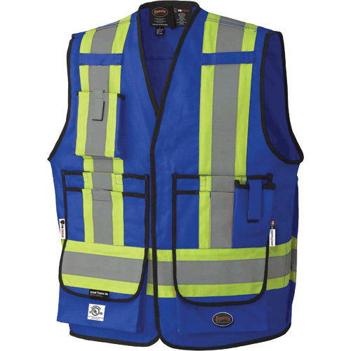 7733 Veste d'arpenteur ignifuge et r&eacute;sistant aux arcs &eacute;lectriques FR-Tech, Petit, Bleu royal, 9,7 cal/cm² D. Morneault & Fils