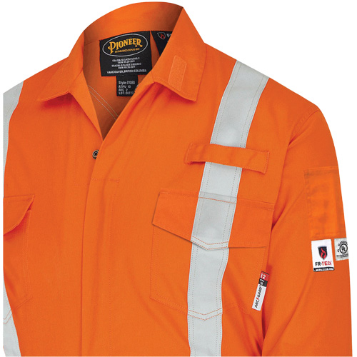 7702BB Combinaison de s&eacute;curit&eacute; FR-Tech 2 tons, Taille 36, Bleu marin/Orange, 10 cal/cm² D. Morneault & Fils