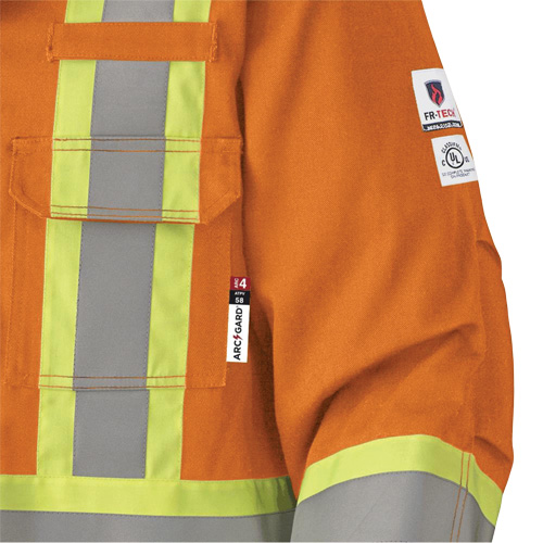 5533 Manteau de s&eacute;curit&eacute; ignifuge, Petit, Orange haute visibilit&eacute;, 58 cal/cm² D. Morneault & Fils