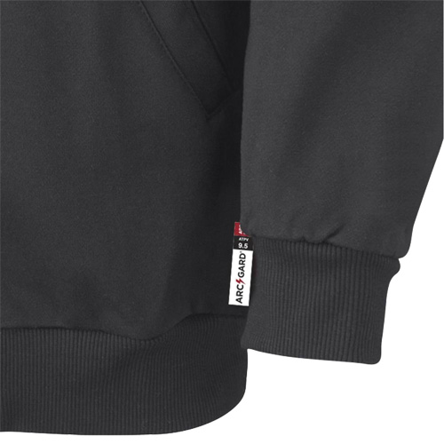 337 Flame-Resistant Zip Style Hoodie, Men's, X-Small, Black, 22 cal/cm² D. Morneault & Fils