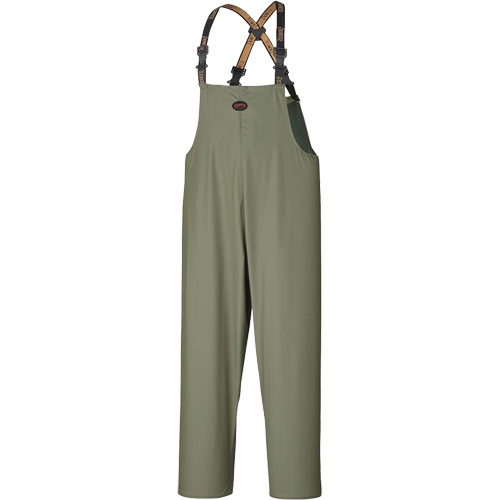 D7020 Dry King&reg; Stretch Bib Pants, X-Small, Polyurethane, Green D. Morneault & Fils