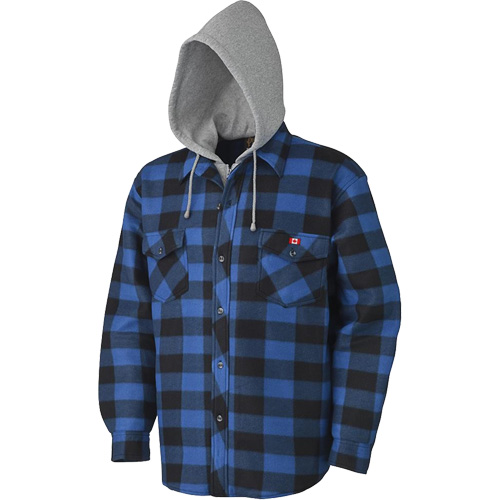 415SS Quilted Hooded Shirt, Men's, Small, Multi-Colour D. Morneault & Fils