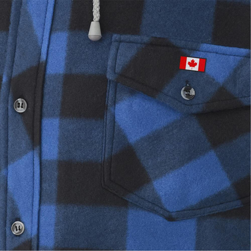 415SS Quilted Hooded Shirt, Men's, Small, Multi-Colour D. Morneault & Fils
