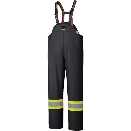 5895BK Flame-Resistant Waterproof Stretch Bib Pants, X-Small, Black D. Morneault & Fils
