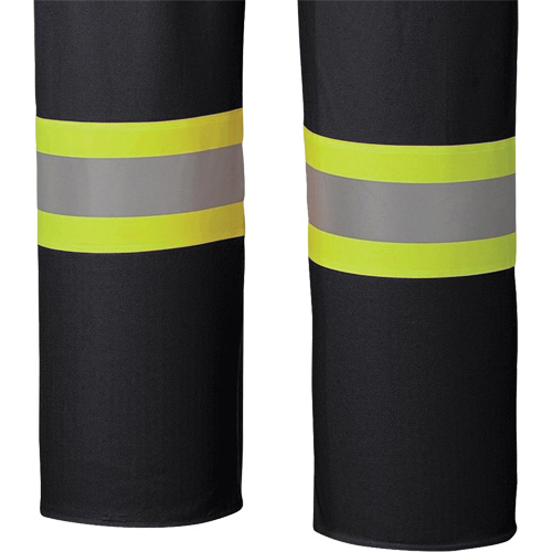 5895BK Flame-Resistant Waterproof Stretch Bib Pants, X-Small, Black D. Morneault & Fils