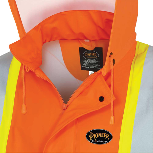 5892PKT High-Visibility FR Waterproof Safety Jacket, X-Small, High Visibility Orange D. Morneault & Fils