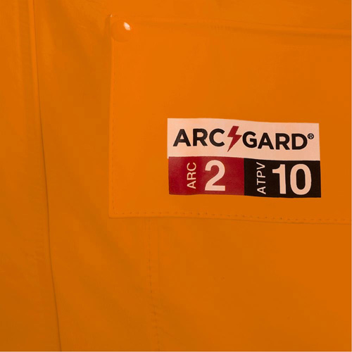 5880 Manteau de pluie ignifuge et protection contre les &eacute;clats d'arc &eacute;lectrique, T-petit, Orange haute visibilit&eacute;, 10 cal/cm² D. Morneault & Fils