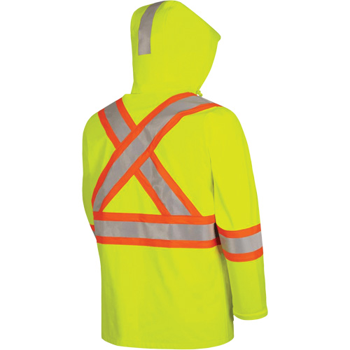 5881 Manteau de pluie ignifuge et protection contre les &eacute;clats d'arc &eacute;lectrique, T-petit, Jaune haute visibilit&eacute;, 10 cal/cm² D. Morneault & Fils