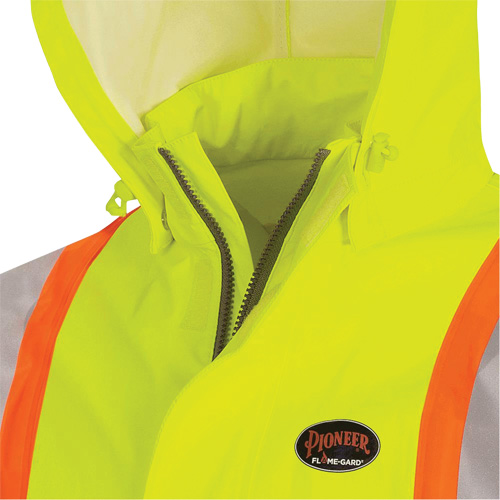 5881 Manteau de pluie ignifuge et protection contre les &eacute;clats d'arc &eacute;lectrique, T-petit, Jaune haute visibilit&eacute;, 10 cal/cm² D. Morneault & Fils