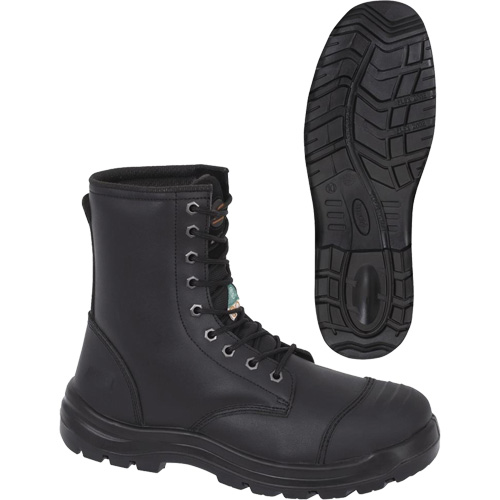 1027 Bottes de travail 8" noires, Cuir, Embout Acier, Taille 10 D. Morneault & Fils