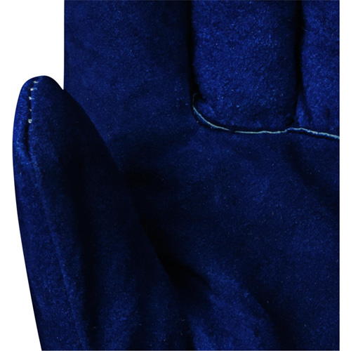 630 Blue Insulated Fitter's Gloves, One Size, Split Cowhide Palm, Boa Inner Lining D. Morneault & Fils