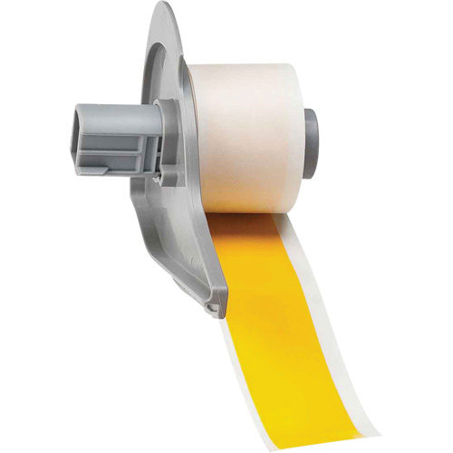 Ruban adh&eacute;sif permanent toutes saisons pour &eacute;tiquettes, Vinyle, Jaune, Largeur de 1" D. Morneault & Fils