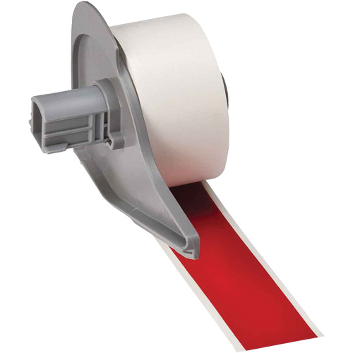 Ruban adh&eacute;sif permanent toutes saisons pour &eacute;tiquettes, Vinyle, Rouge, Largeur de 1" D. Morneault & Fils