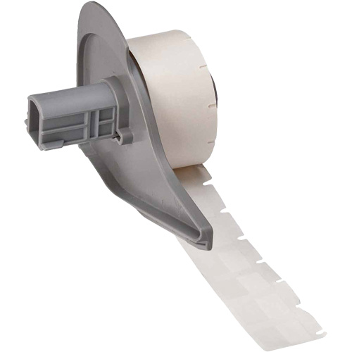 Self-Laminating Wrap-Around Wire & Cable Labels, Vinyl, 0.5" L x 0.75" H, White D. Morneault & Fils
