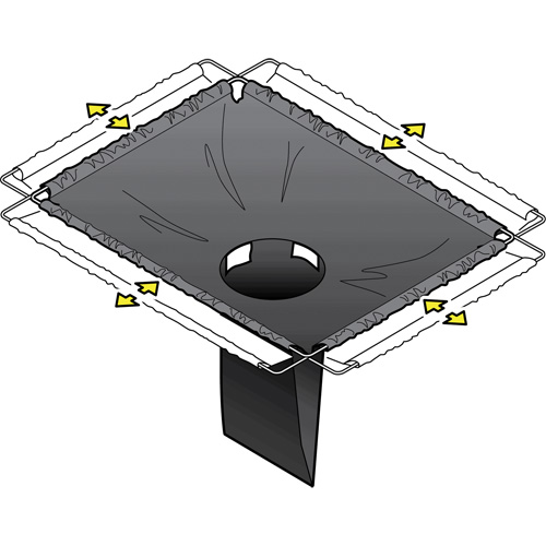 Square Ultra-Drain Guard&reg; Catch Basin Insert with Overflow Port, Oil & Sediment, 16" - 28" L x 20" - 36" W D. Morneault & Fils