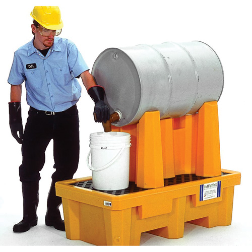 1-Drum Ultra-Drum Rack Containment Systems&reg;, 52" L x 49.5" W x 29" H, 66 US gal. Capacity D. Morneault & Fils