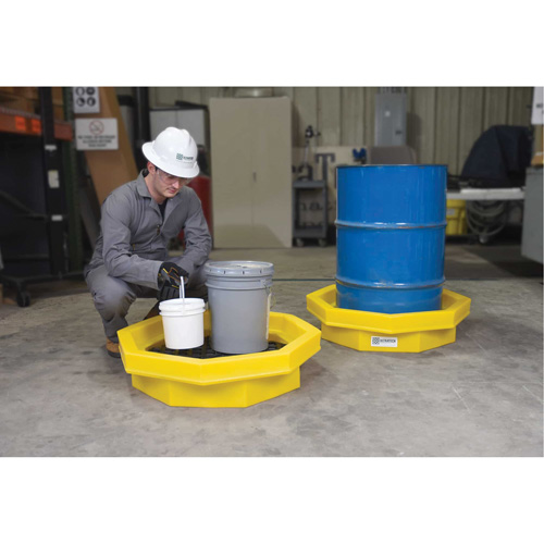 Ultra-Drum Tray&reg; without Grating, 32" L x 32" W x 8.1" H, 22.8 US gal. Spill Capacity D. Morneault & Fils
