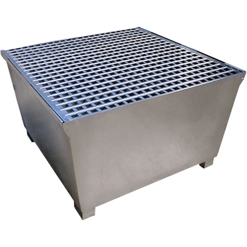 Steel Ultra-IBC Spill Pallet&reg;, 370 US gal. Spill Capacity, 57.6" x 34.7" x 56.9" D. Morneault & Fils