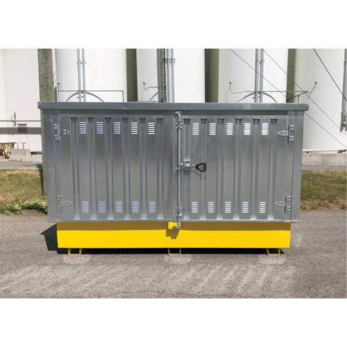 Steel Ultra-Twin IBC Hard Top, 123.4" L x 73.4" W x 66.4" H, 12250 lbs. Load Capacity D. Morneault & Fils