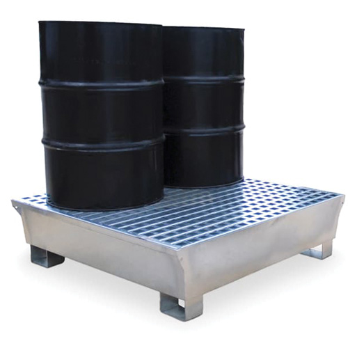 4-Drum Steel Ultra-Spill Pallet&reg;, 68 US gal. Spill Capacity, 49.1" x 47.1" x 10.9" D. Morneault & Fils