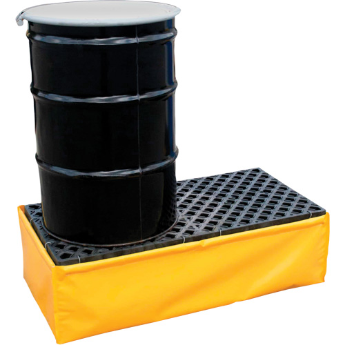 2-Drum Flexible Ultra-Spill Pallet&reg;, 66 US gal. Spill Capacity, 48" x 24" x 14" D. Morneault & Fils