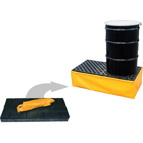 2-Drum Flexible Ultra-Spill Pallet&reg;, 66 US gal. Spill Capacity, 48" x 24" x 14" D. Morneault & Fils