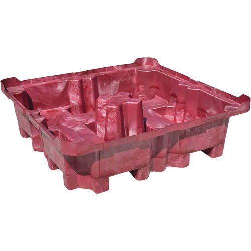 4-Drum Ultra-Spill King&reg; Drum Spill Pallet, 85 US gal. Spill Capacity, 51" x 51" x 17.5" D. Morneault & Fils