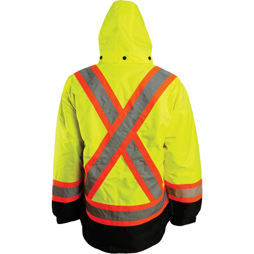 7-in-1 Jacket, Polyester, High Visibility Orange, 2X-Large D. Morneault & Fils