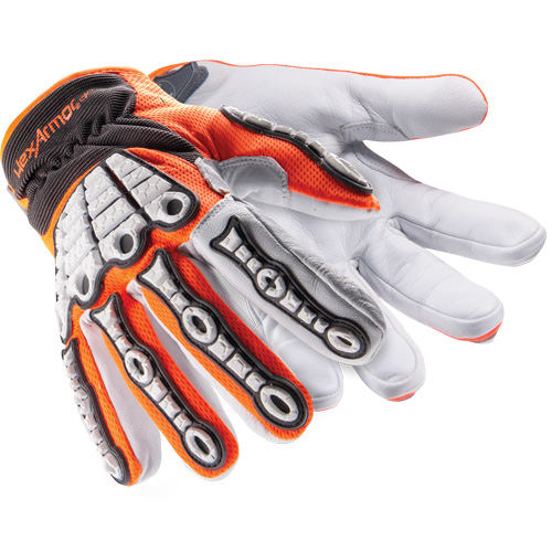 Gants r&eacute;sistants aux chocs Chrome SLT Oasis 4073, 6/T-petit, Paume en Ch&egrave;vre, Poignet Boucle et crochet D. Morneault & Fils