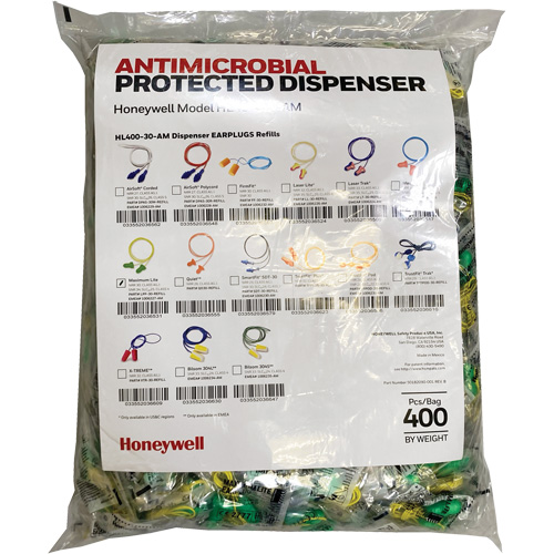 LPF-30 Earplugs Refill for HL400 Dispenser, Bulk - Polybag, Corded D. Morneault & Fils