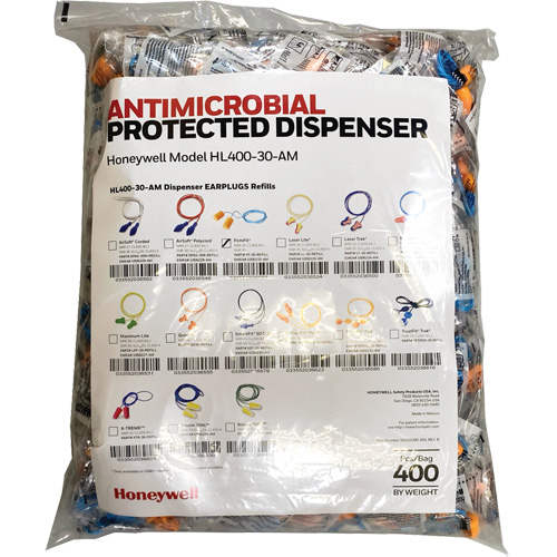 FF-30 Earplugs Refill for HL400 Dispenser, Bulk - Polybag, Corded D. Morneault & Fils