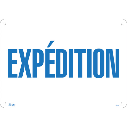 Enseigne  Exp&eacute;dition , 14" x 20", Aluminium, Français D. Morneault & Fils