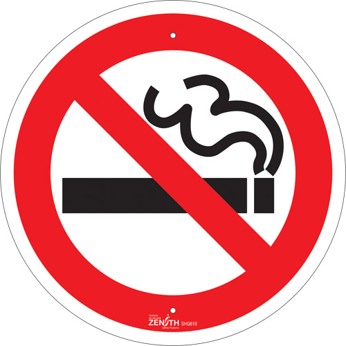 Enseigne de s&eacute;curit&eacute; conforme &agrave; la CSA - No Smoking, 12" x 12", Aluminium, Pictogramme D. Morneault & Fils
