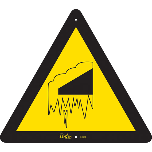 Falling Snow/Ice CSA Standard Safety Sign, 12" x 12", Aluminum, Pictogram D. Morneault & Fils