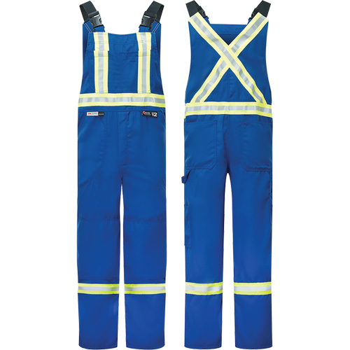 Westex&reg; DH Antistatic 6.5 oz. Flame Resistant Bib Pants, Small, Royal Blue D. Morneault & Fils