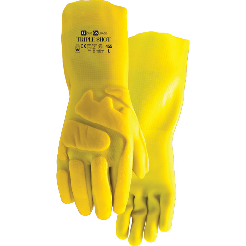 455 Triple Shot Cut-Resistant Gloves, Size Large, PVC, Nylon Inner Lining D. Morneault & Fils