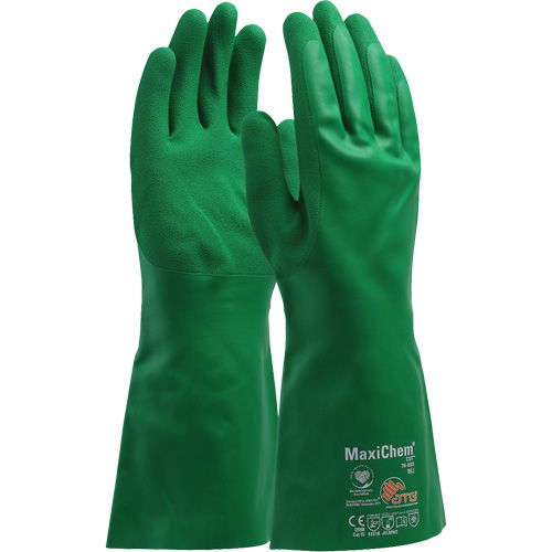 ATG MaxiChem&reg; Cut Chemical-Resistant Gloves, Size Small, 14" L, Nitrile D. Morneault & Fils