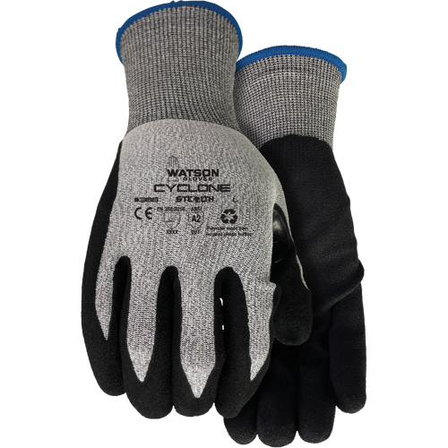 388 Stealth Cyclone Cut Resistant Gloves, Size X-Small, 18 Gauge, Nitrile Coated, HPPE/Polyester Shell, ASTM ANSI Level A2/EN 388 Level 3 D. Morneault & Fils