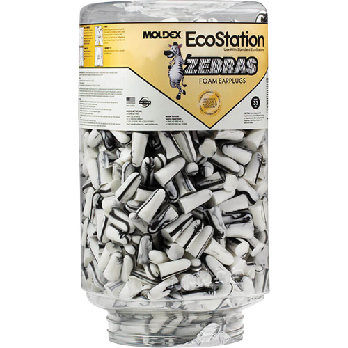 Zebras Disposable Earplugs Refill for EcoStation&reg;  Earplug Dispenser, Bulk - Canister D. Morneault & Fils