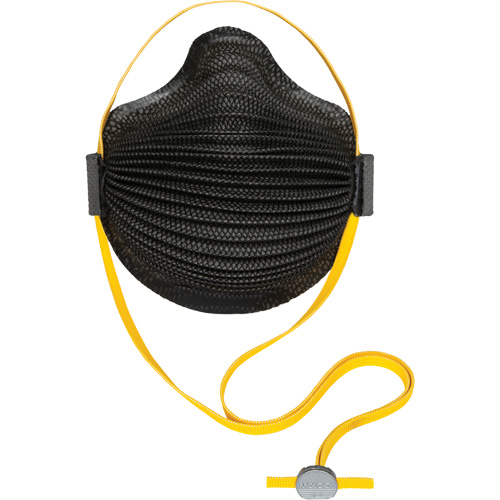 AirWave M Series Black Disposable Masks with SmartStrap&reg; & Full Foam Flange, N95, NIOSH Certified, Medium/Large D. Morneault & Fils