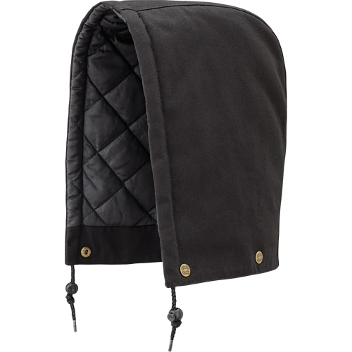 538BK Capuchon pour parka, blouson aviateur ou combinaison de s&eacute;curit&eacute; matelass&eacute;e, Noir, Coton D. Morneault & Fils