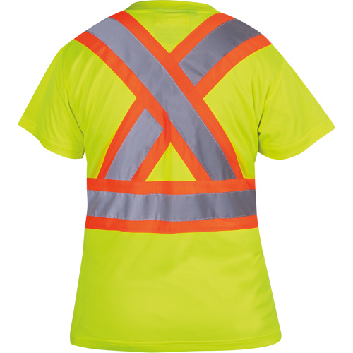 6949 T-shirt de s&eacute;curit&eacute; en il-de-perdrix pour femme, Polyester, T-petit, Jaune lime haute visibilit&eacute; D. Morneault & Fils