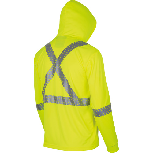 6965 Chandail &agrave; capuchon de s&eacute;curit&eacute; en il-de-perdrix, Petit, Jaune lime haute visibilit&eacute; D. Morneault & Fils
