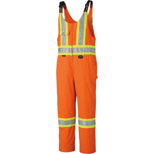 6617ZT High-Visibility Safety Overalls with Leg Zippers, Poly-Cotton, 40 (Tall), High Visibility Orange D. Morneault & Fils