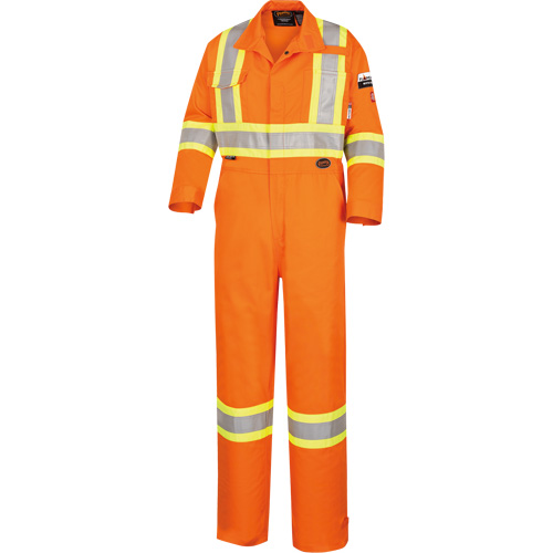 5551T Flame-Gard&reg; FR/Arc-Rated Coverall, Size 40 (Tall), High Visibility Orange, 9.1 cal/cm² D. Morneault & Fils