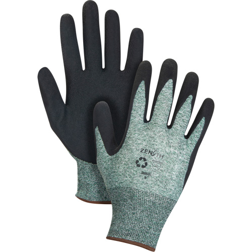 Gants &eacute;cologiques enduits &agrave; prise cr&ecirc;p&eacute;e, 8, R&ecirc;vetement Mousse de latex, Calibre 15, Enveloppe en Nylon/rPET D. Morneault & Fils
