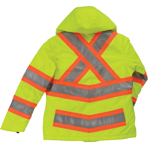 Womens Insulated Flex Safety Jacket, Polyester, High Visibility Lime-Yellow, X-Large D. Morneault & Fils