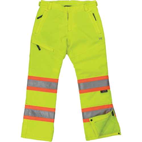 Womens Insulated Flex Safety Pant, Polyester, X-Small, High Visibility Lime-Yellow D. Morneault & Fils