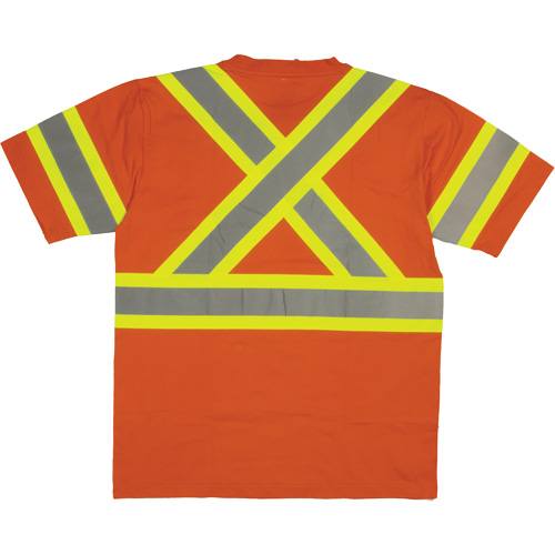 Chemise de s&eacute;curit&eacute; &agrave; manches courtes, Coton, T-petit, Orange haute visibilit&eacute; D. Morneault & Fils